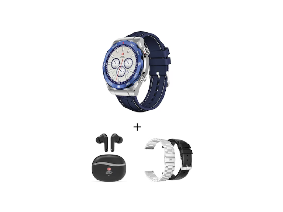 Swiss Military DOM3 + Victor 4 Wireless Earbuds + 2 Strap Swiss Military DOM3 + Victor 4 Wireless Earbuds + 2 Strap